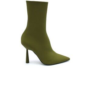 GIA BORGHINI x RHW Ankle Boots Heels Olive Green